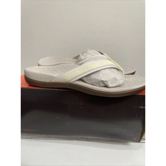 Vionic Tide ll White Orthaheel Flip Flop Sandals Women's Size 9 - Picture 2 of 7